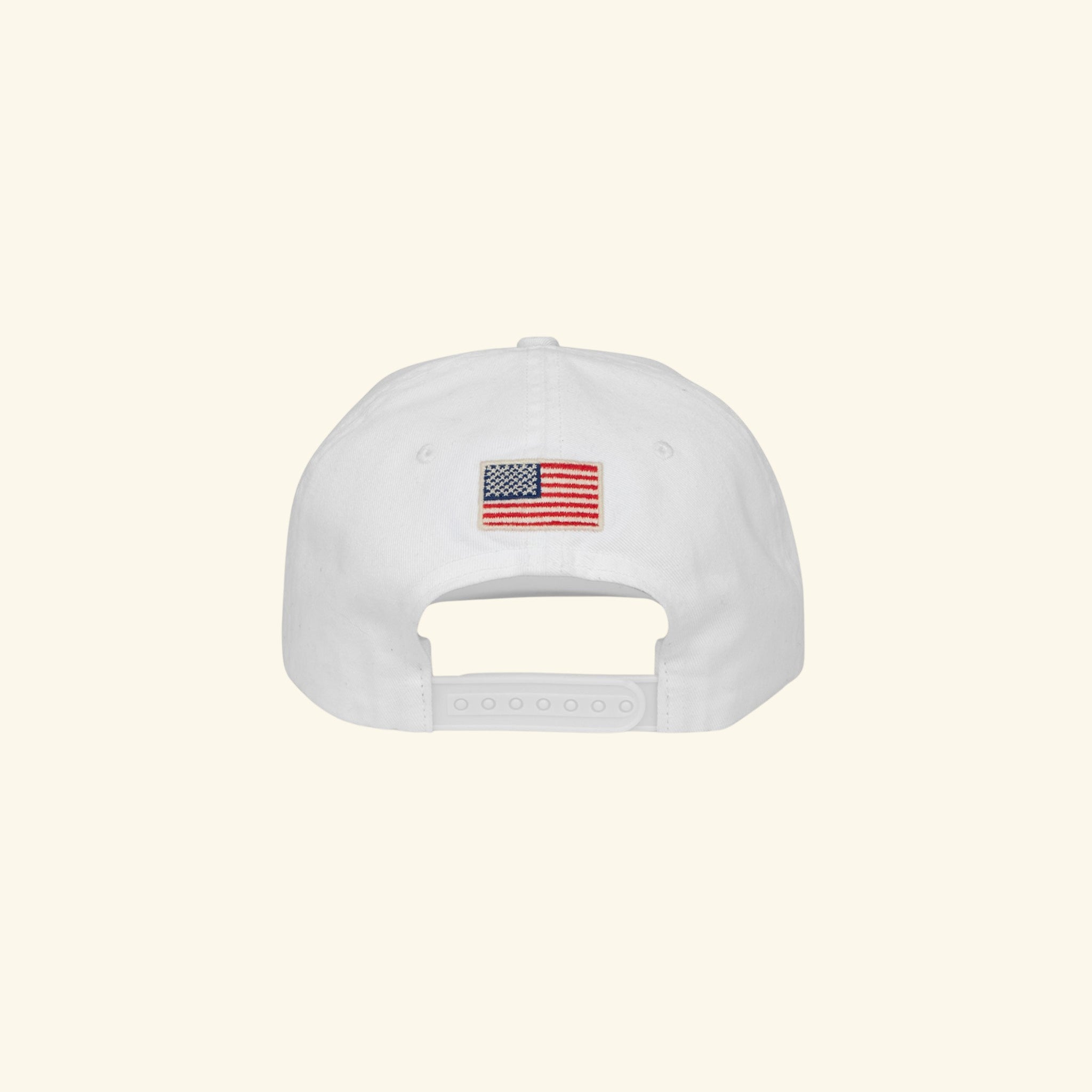 Cherry American Unstructured Hat (White)