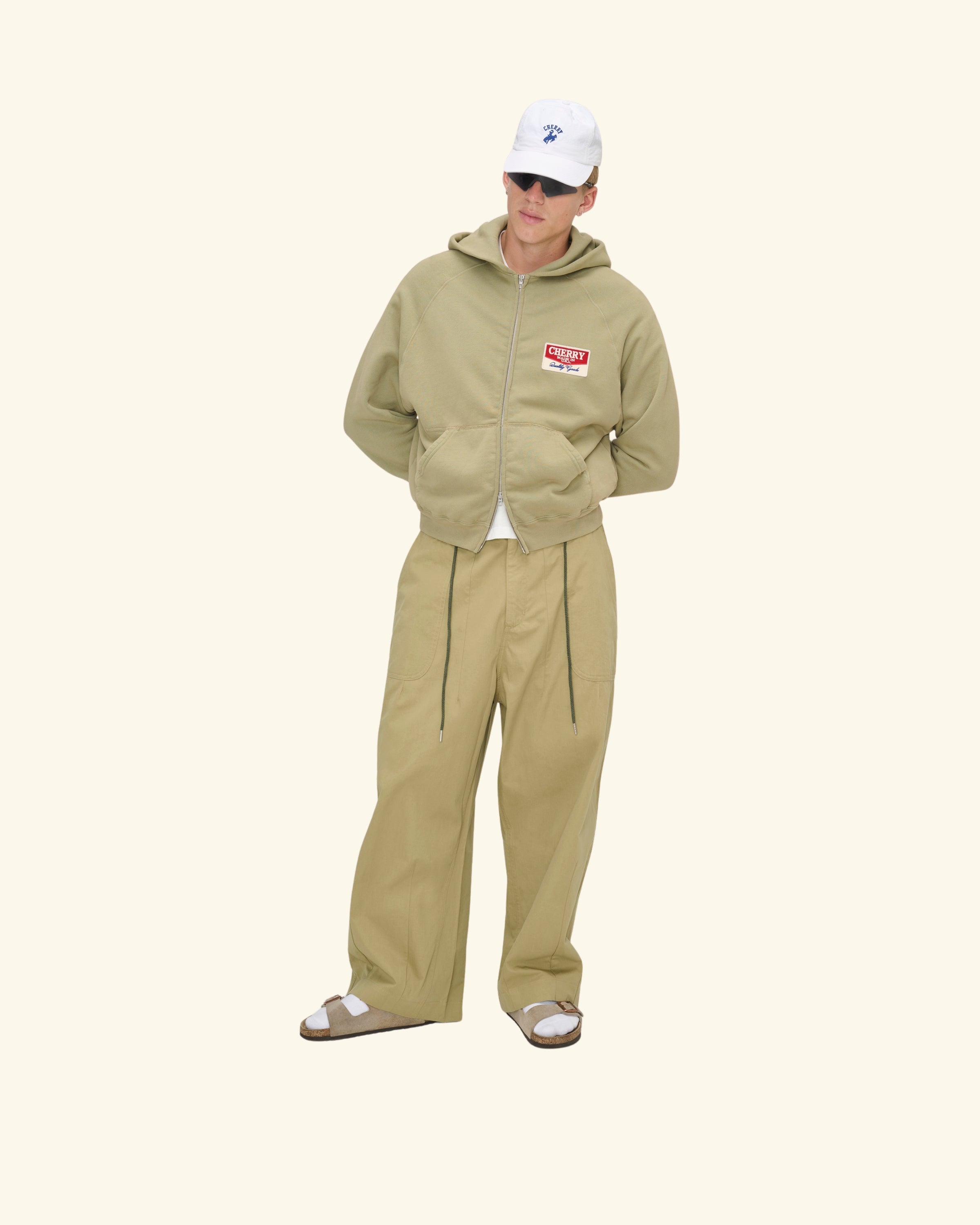 Desert Gecko Zip Up Hoodie (Cactus) – CHERRY LA