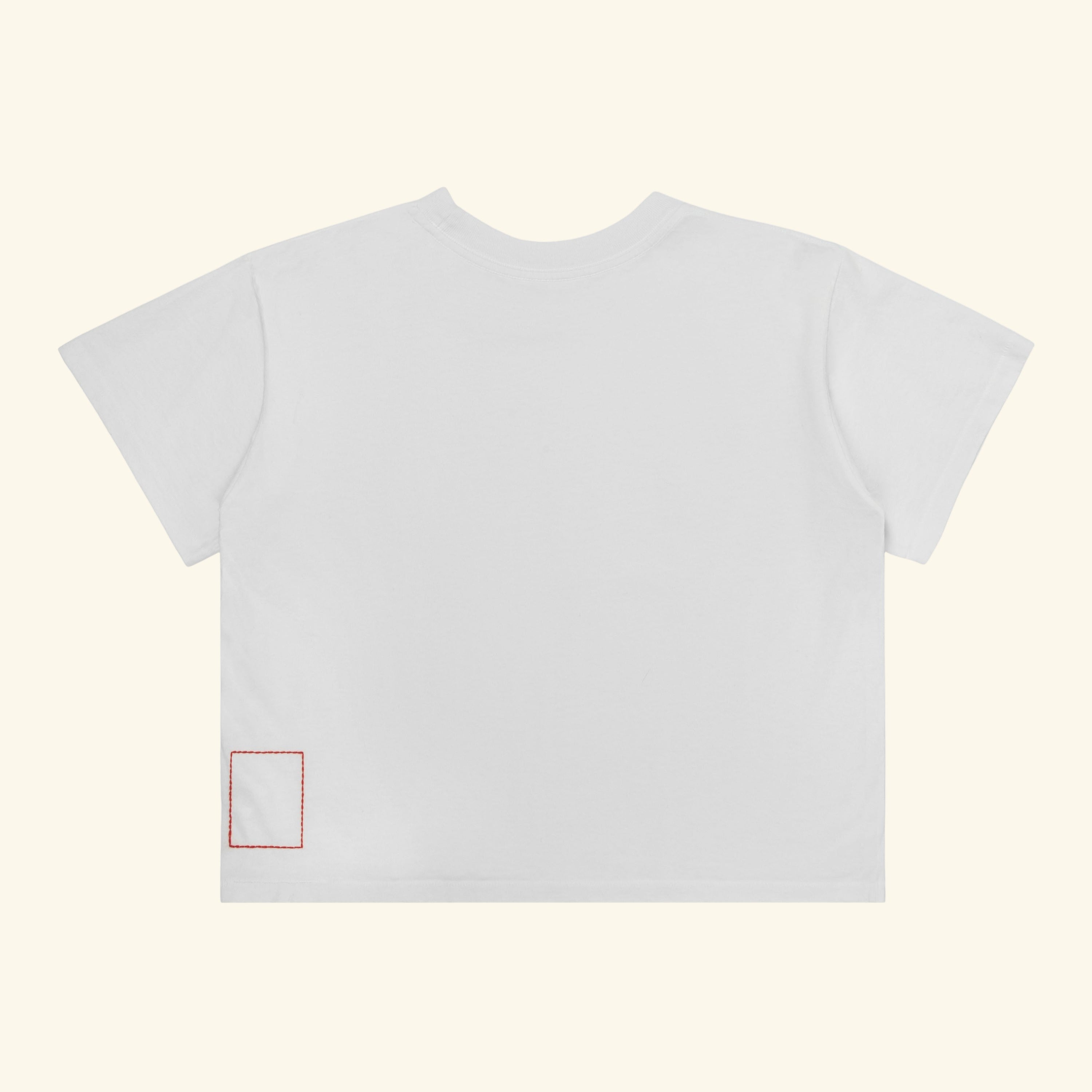 Wilderness Boxy Baby Tee (White) – CHERRY LA