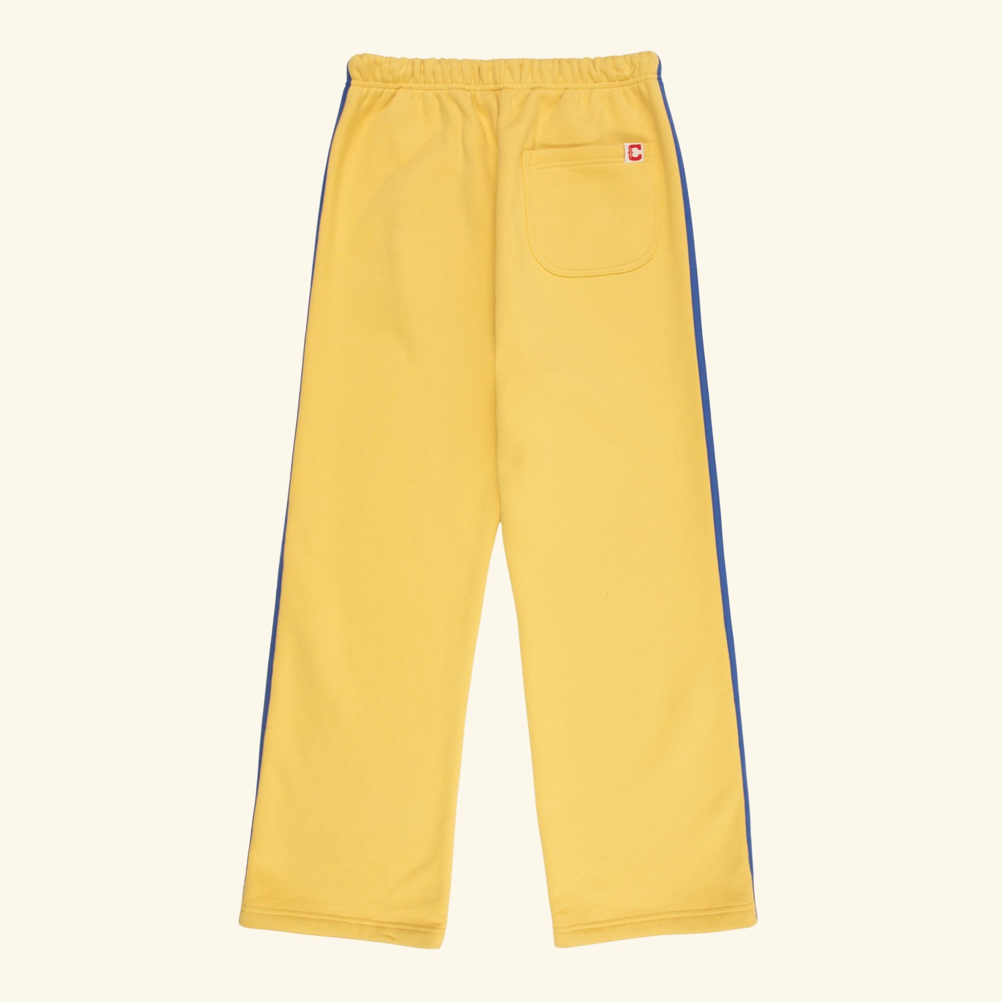 Striped Applique Parachute Sweatpants (Butter)