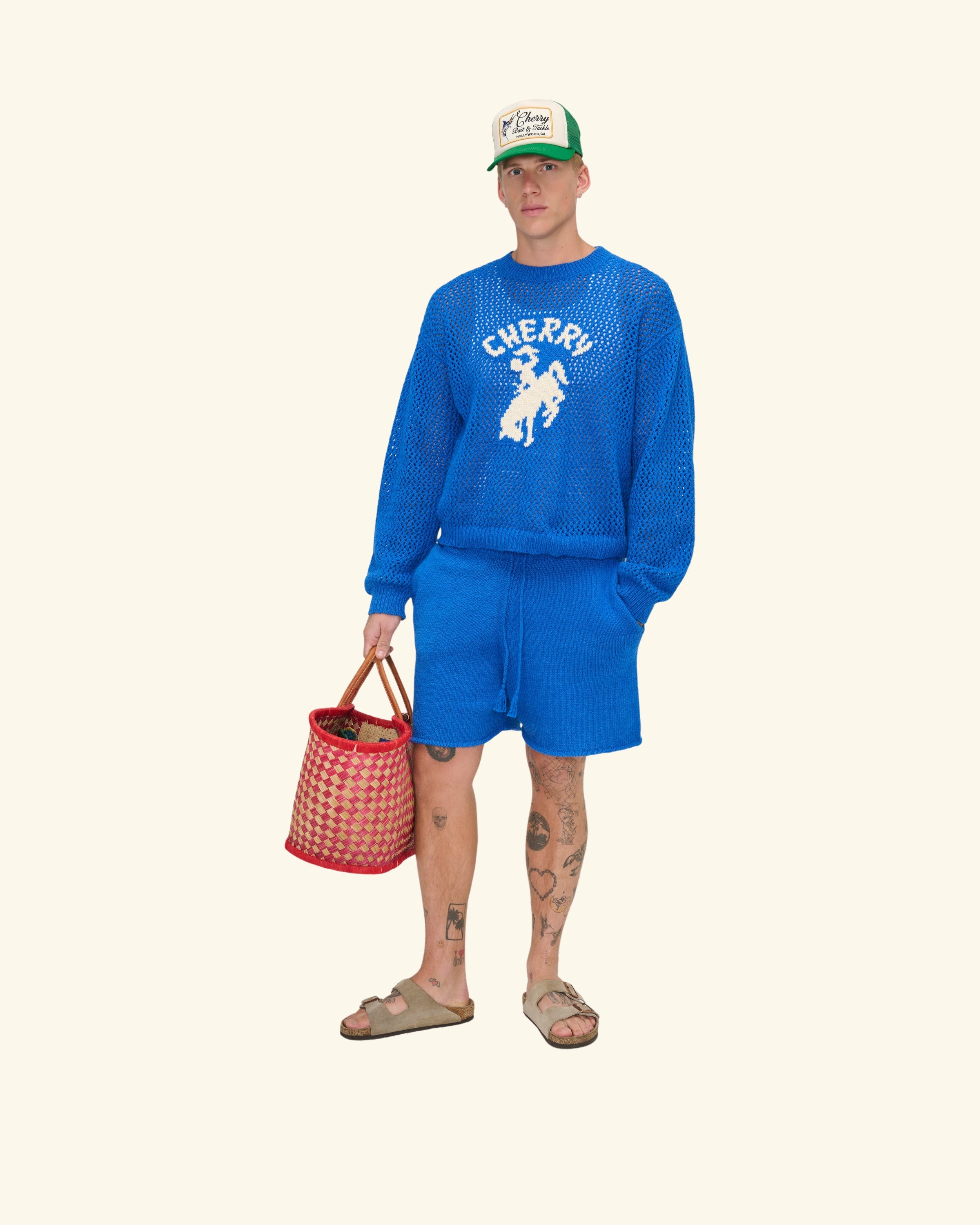 Knit Western Shorts (Royal Blue)