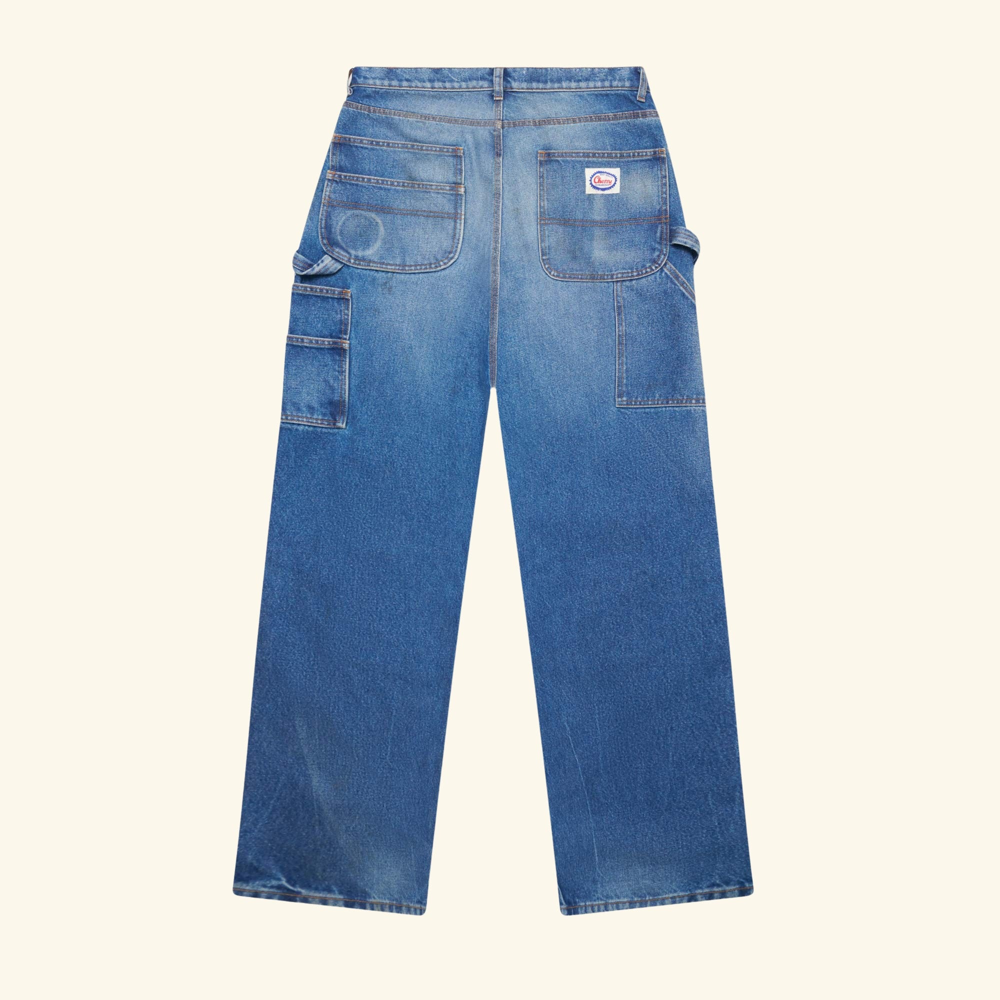 Wide-Leg Double Knee Pants (Denim) – CHERRY LA