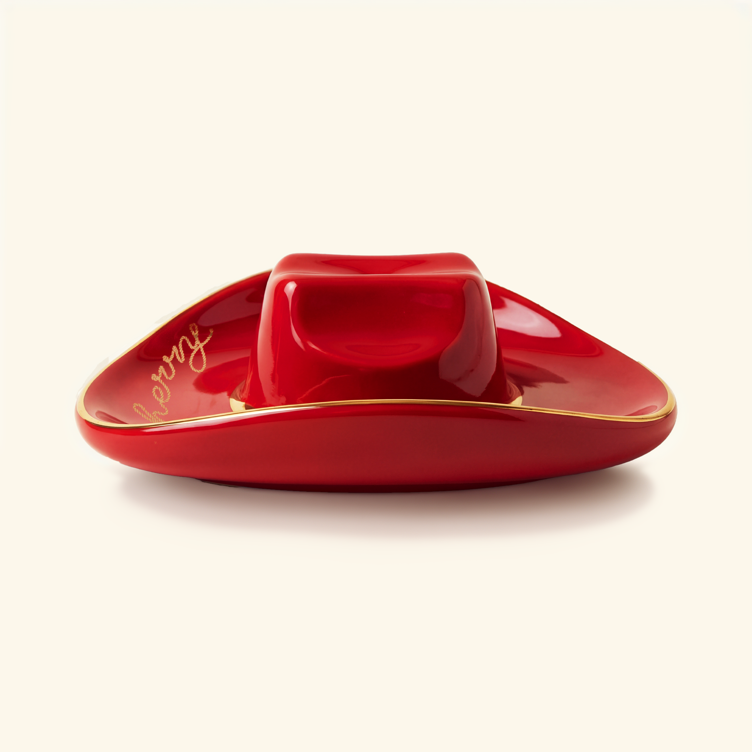 Cowboy Hat Ashtray (Red/Gold)