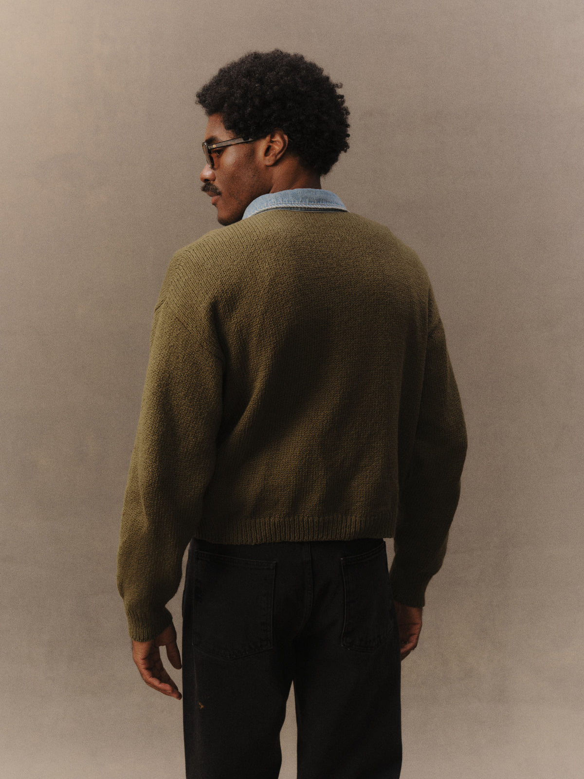 Denim Knit Henley