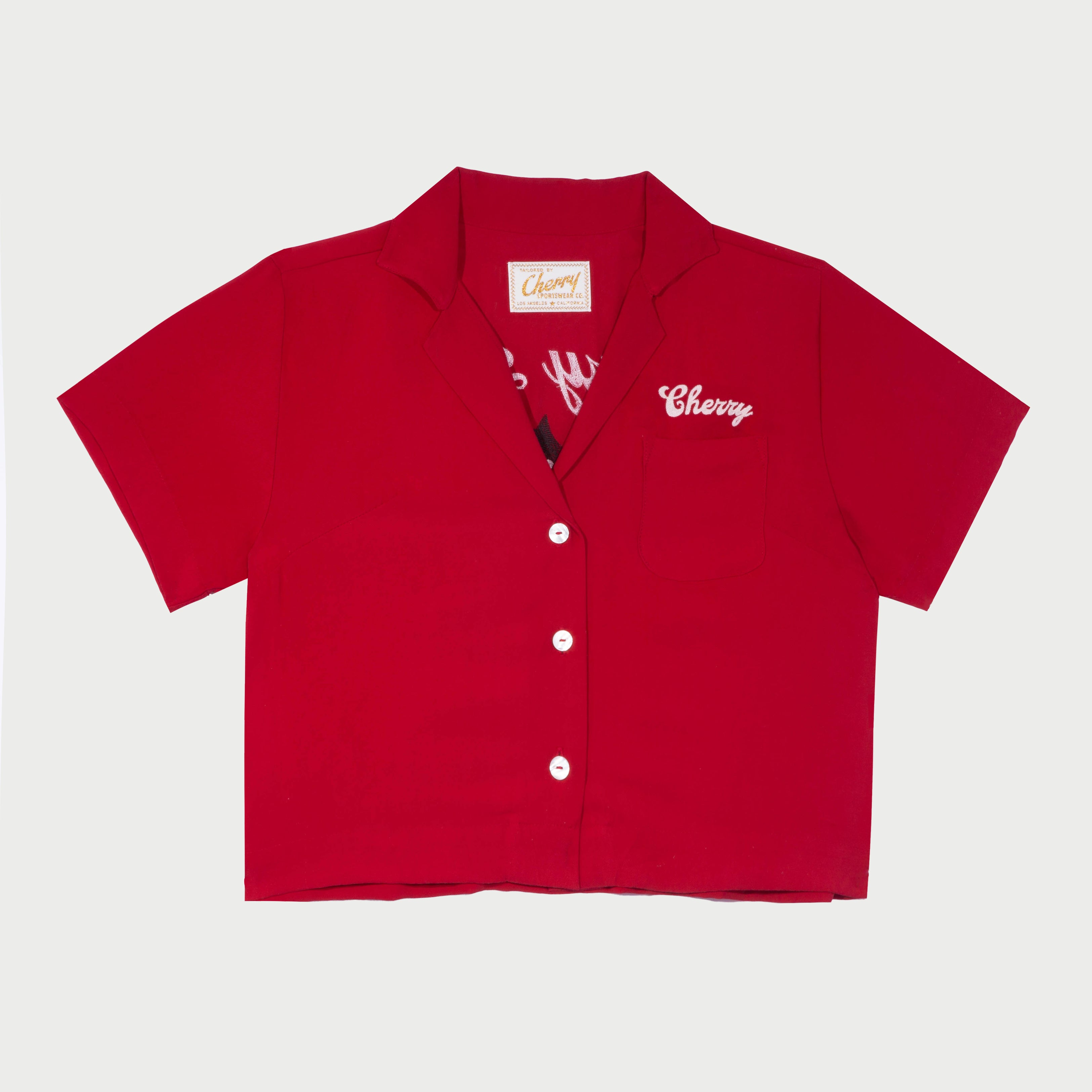 Cherry Lovers Women's Bowling Shirt (Cardinal) – CHERRY LA