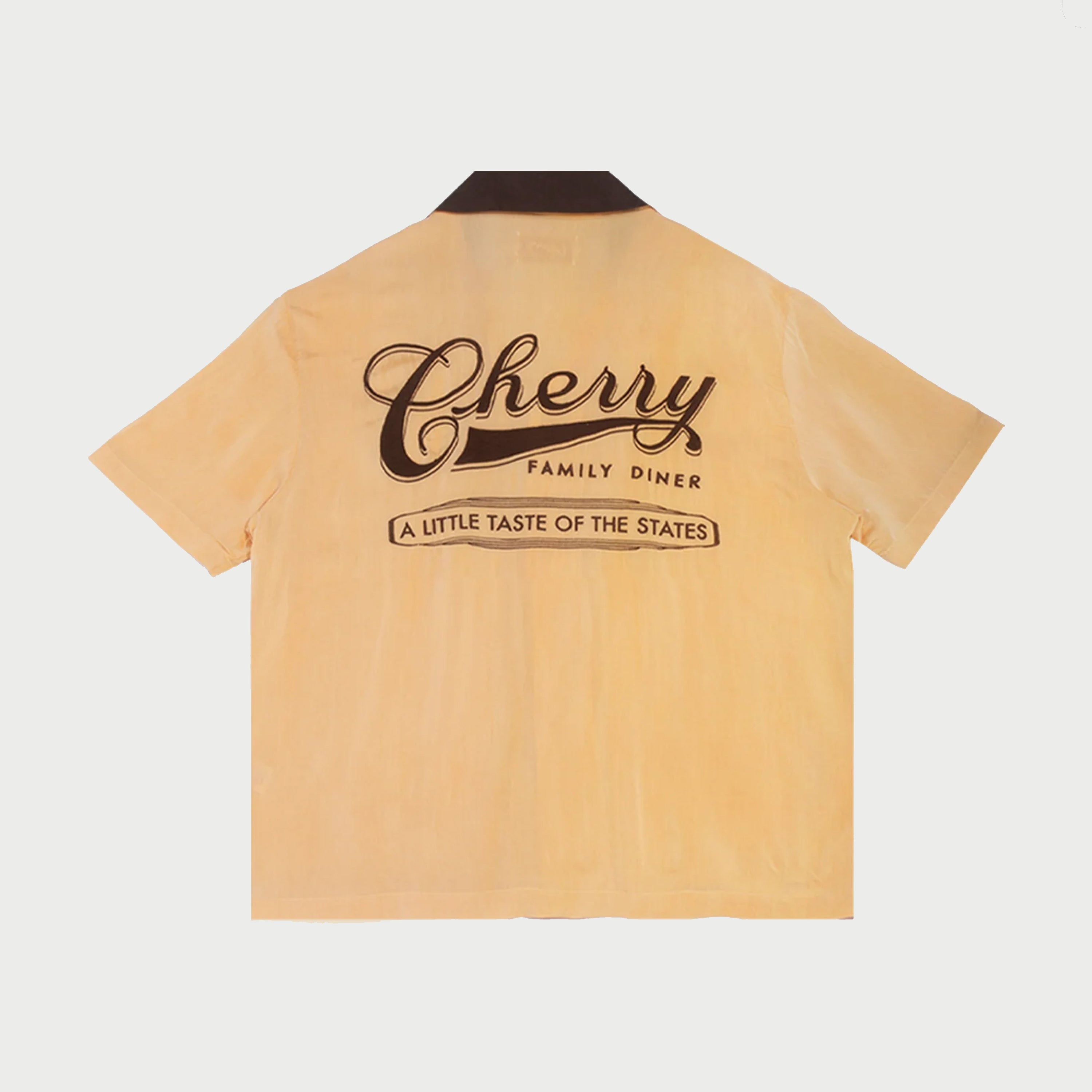 Cherry Diner Bowling Shirt (Yellow)