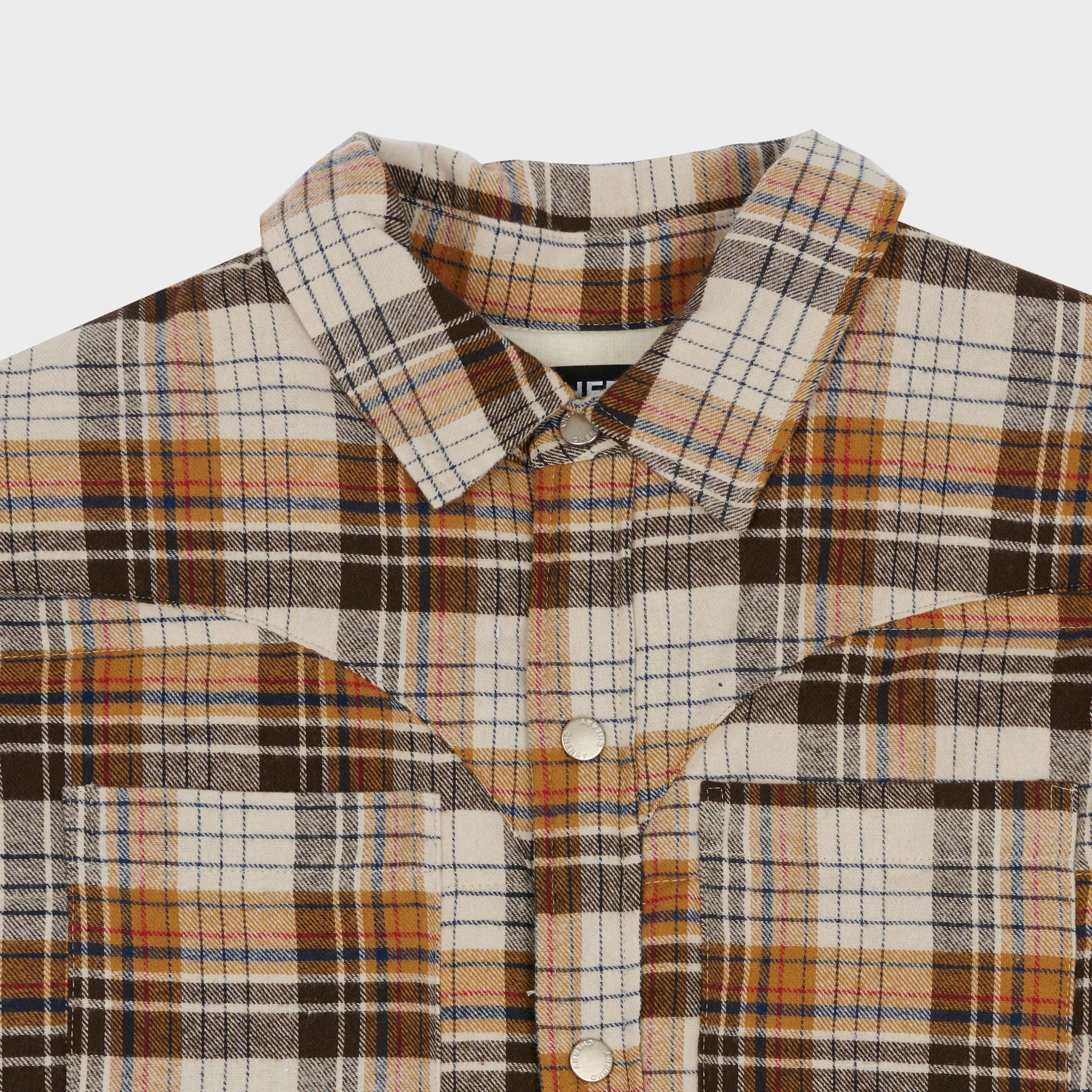 Plaid Shirt Flanell Jacke Beige Herren Flanell Jacke Beige Quilted