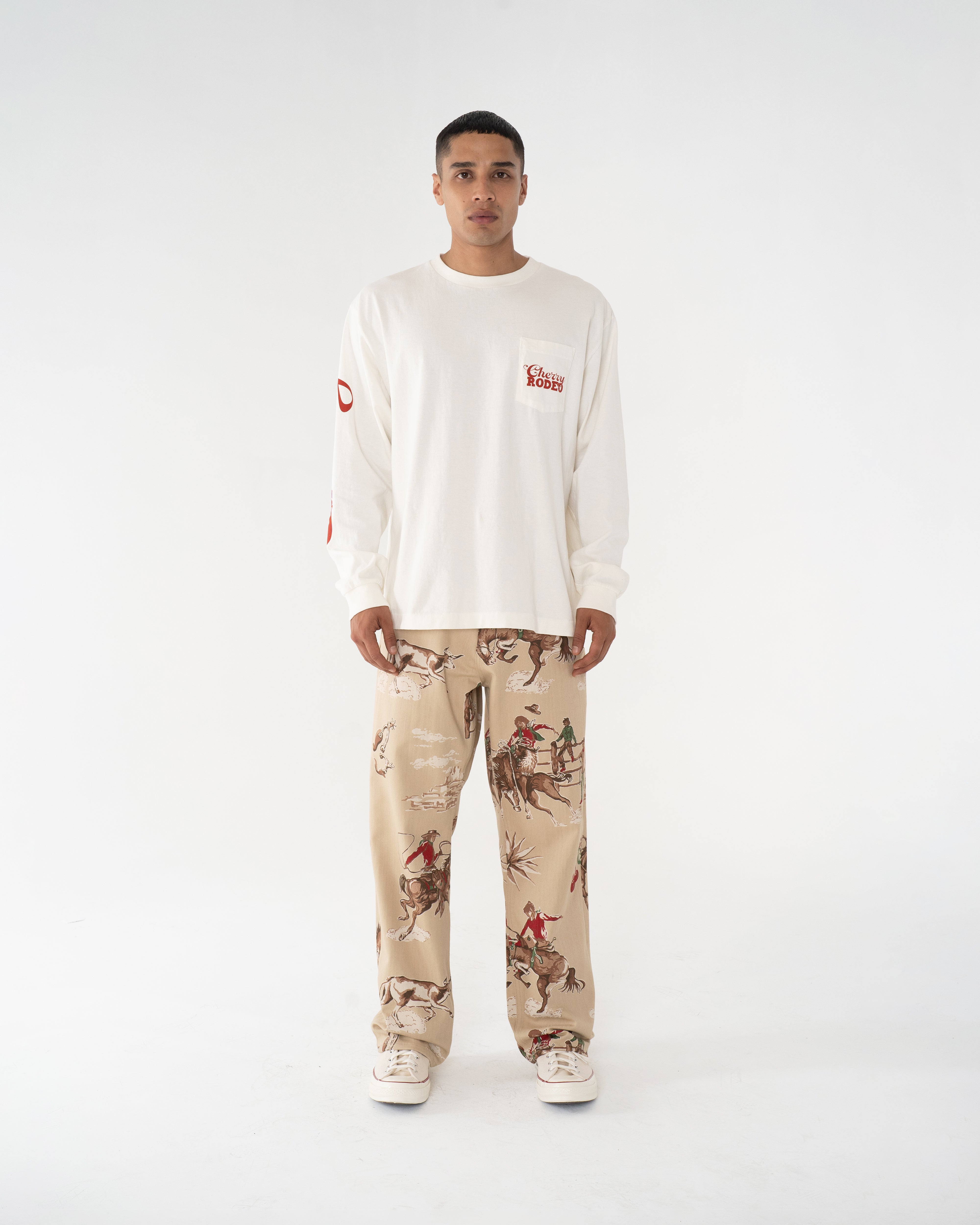 Rodeo L/S Pocket Tee (Cream) – CHERRY LA