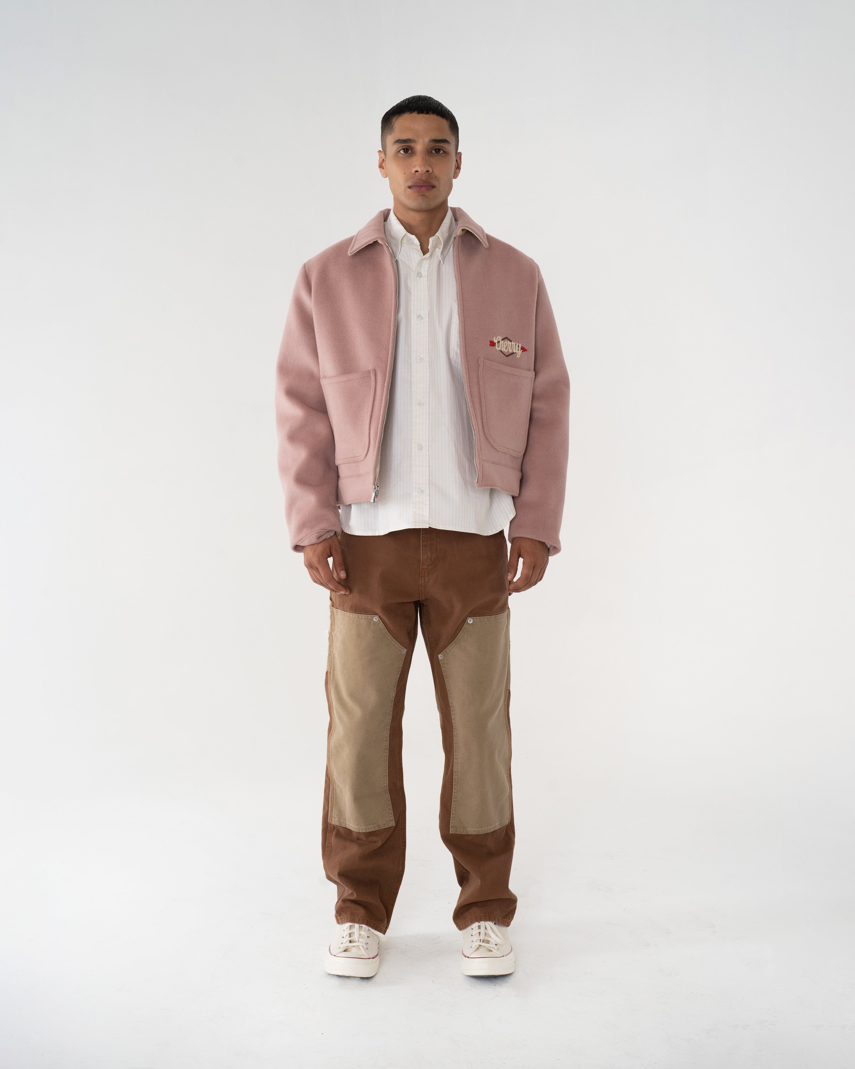 Wool Club Jacket (Dusty Pink)