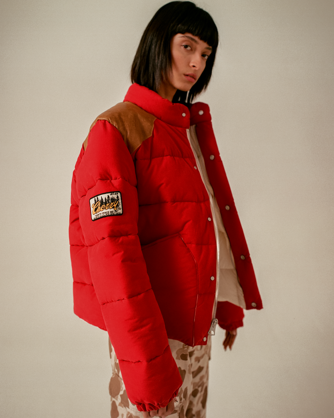Western Puffer Jacket (Red)