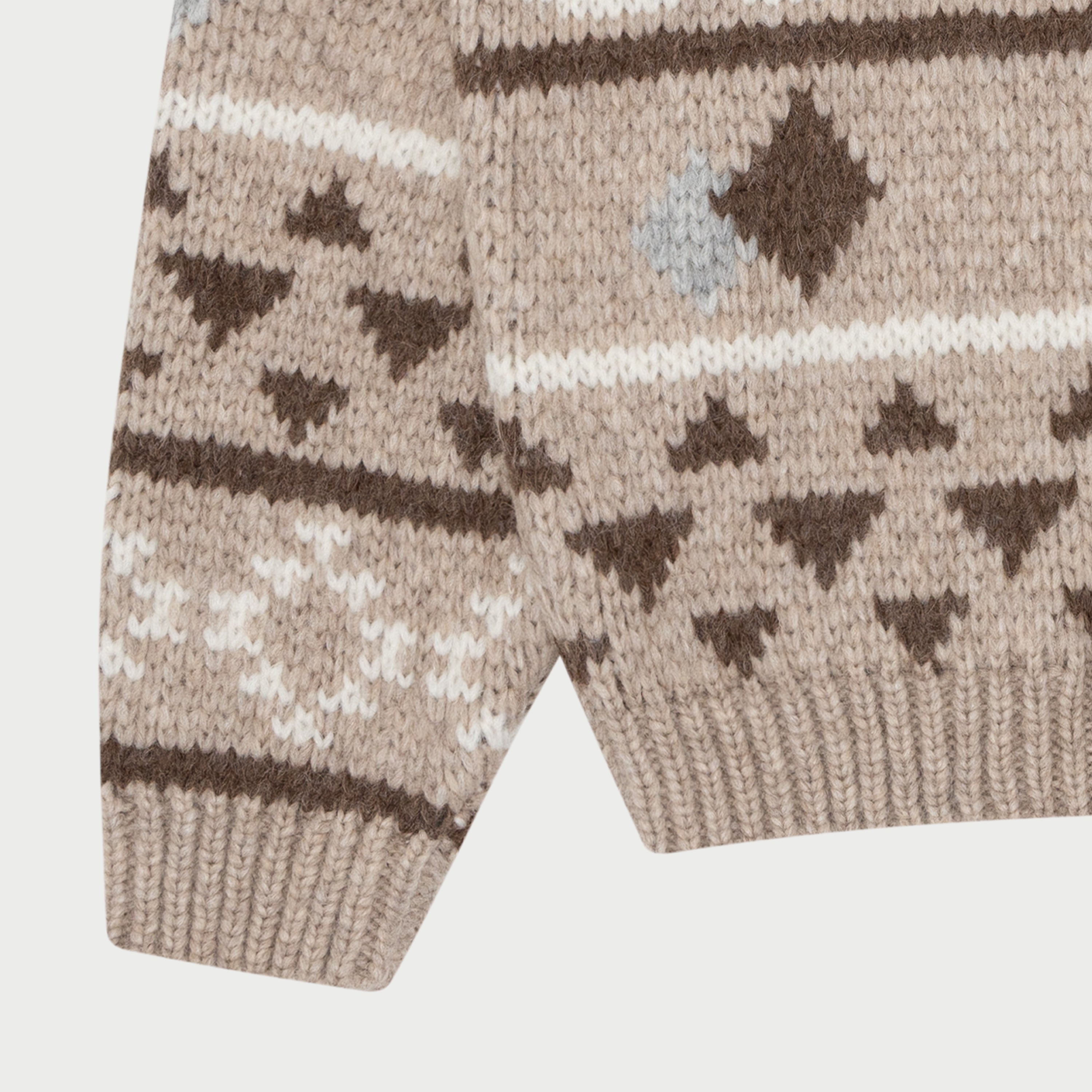 Baby Alpaca Knitted Sweater (Beige)